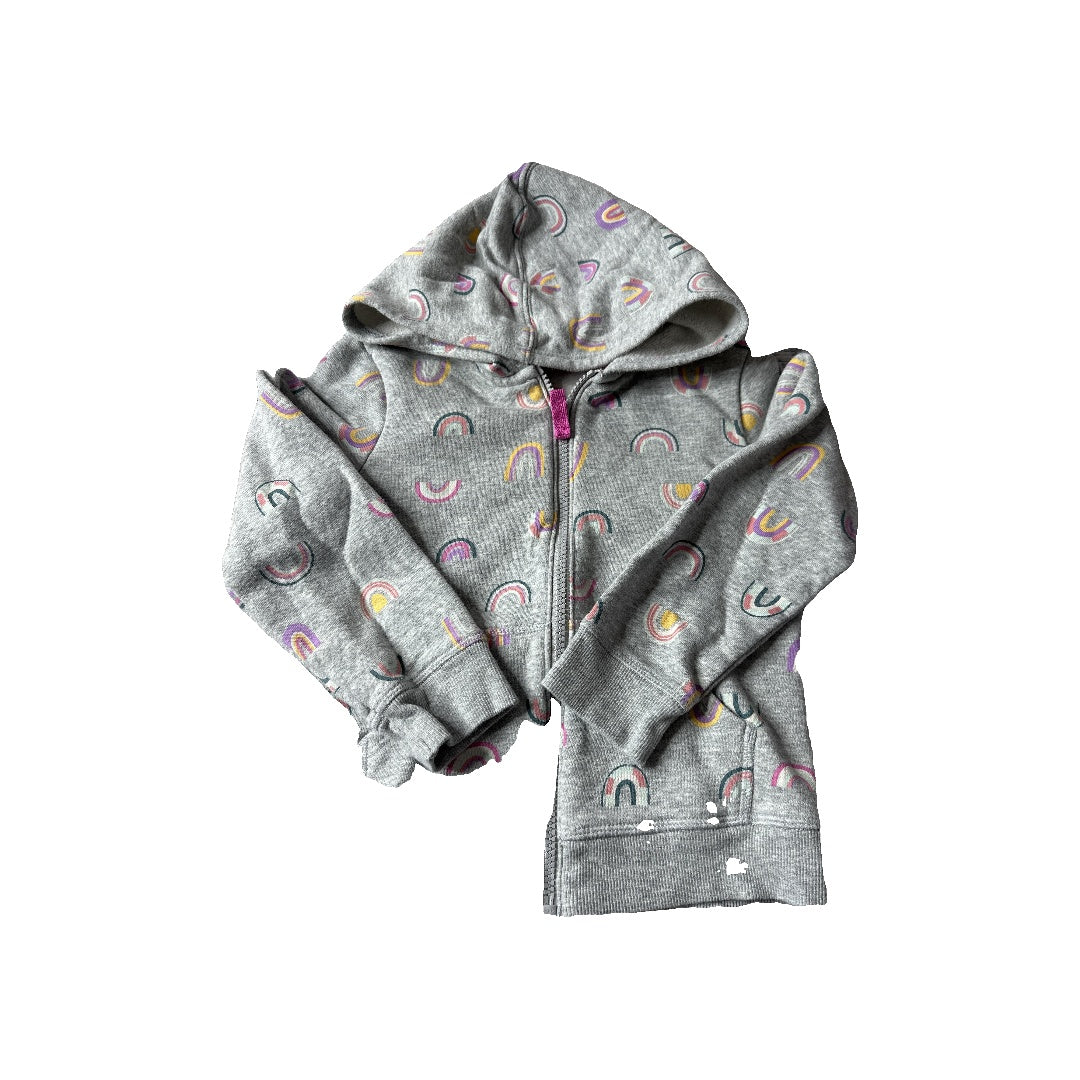Cat & Jack Girls Grey | Rainbow Hoodie Size: 5 Grey | Rainbow