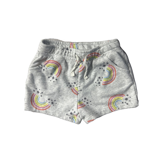 Girls Grey | Rainbow Shorts Size: 3T Grey | Rainbow