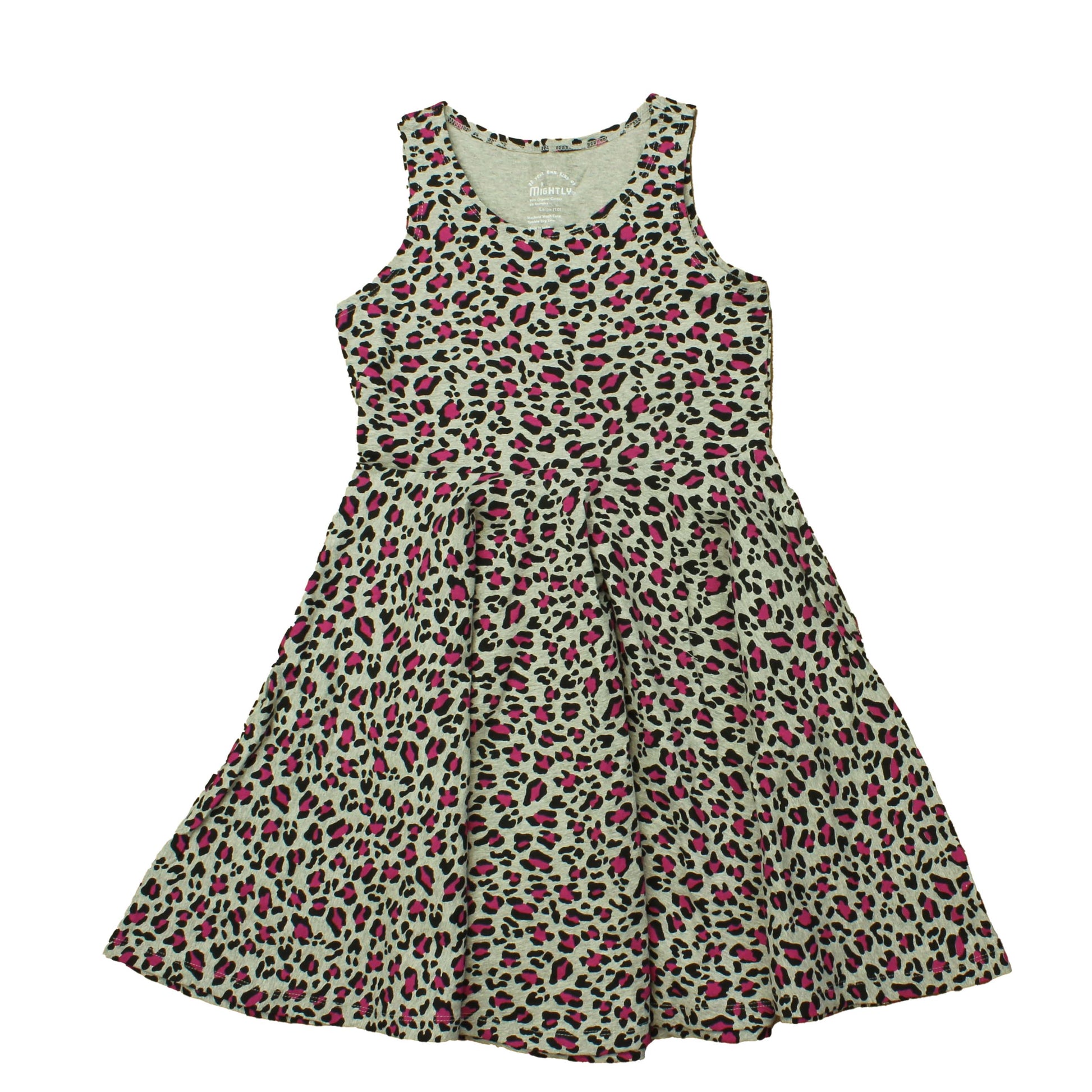 Mightly Girls Grey | Raspberry Dress Size: 4-5T Grey | Raspberry
