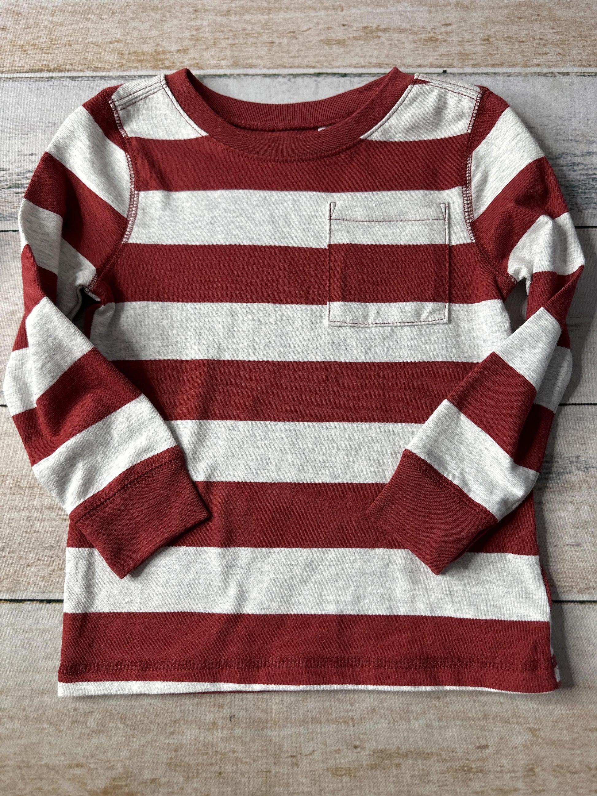 Old Navy Boys Grey | Red Long Sleeve T-Shirt Size: 3T Grey | Red