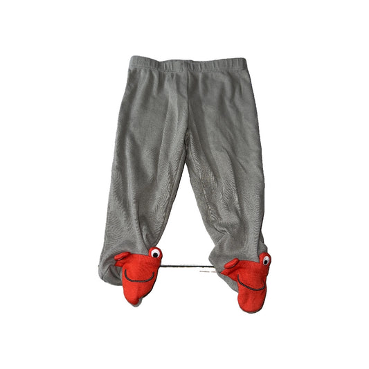 Unisex Grey | Red Pants Size: 6 months Grey | Red
