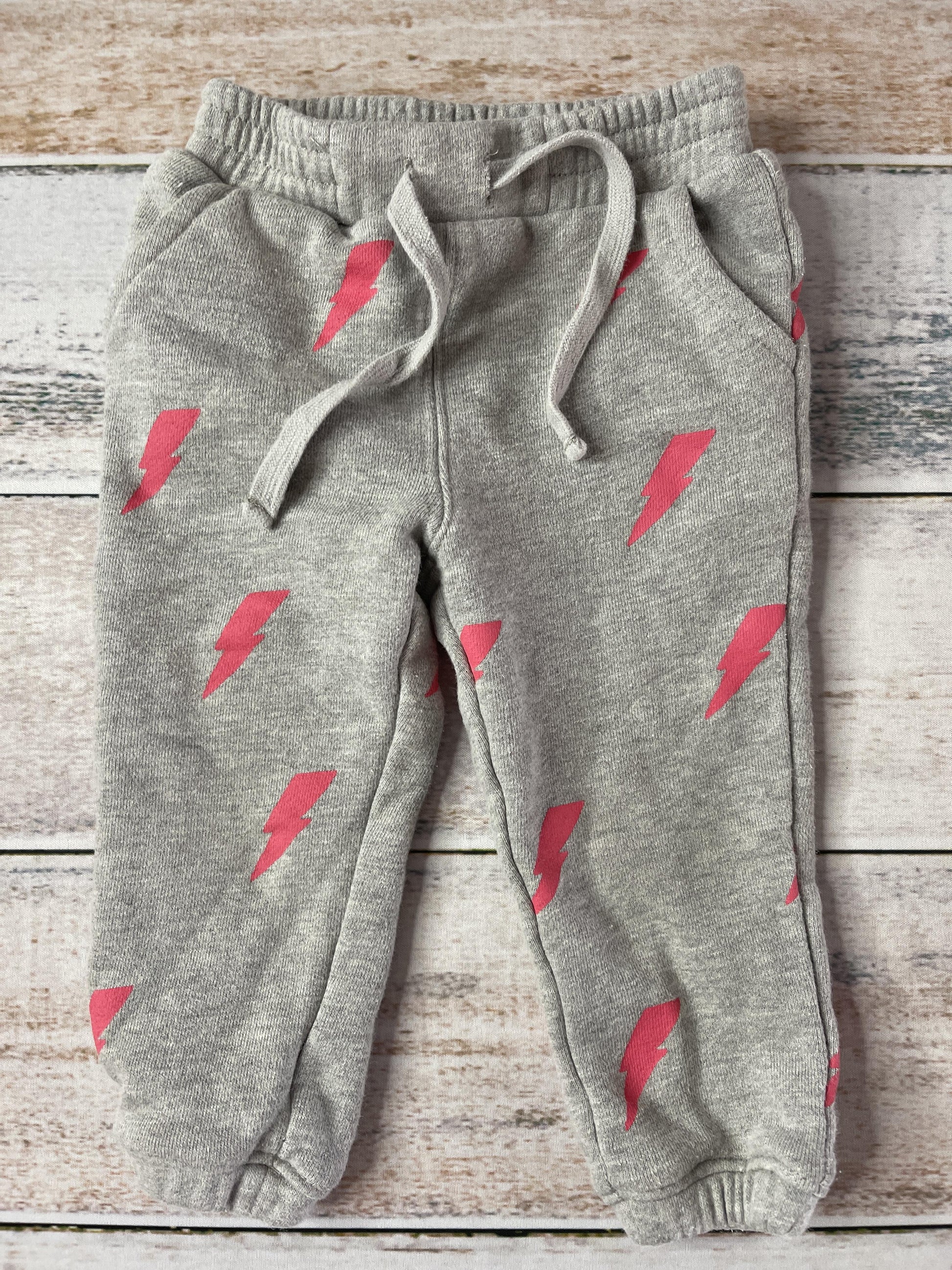 Little Starters Boys Grey | Red Pants Size: 12-18 months Grey | Red