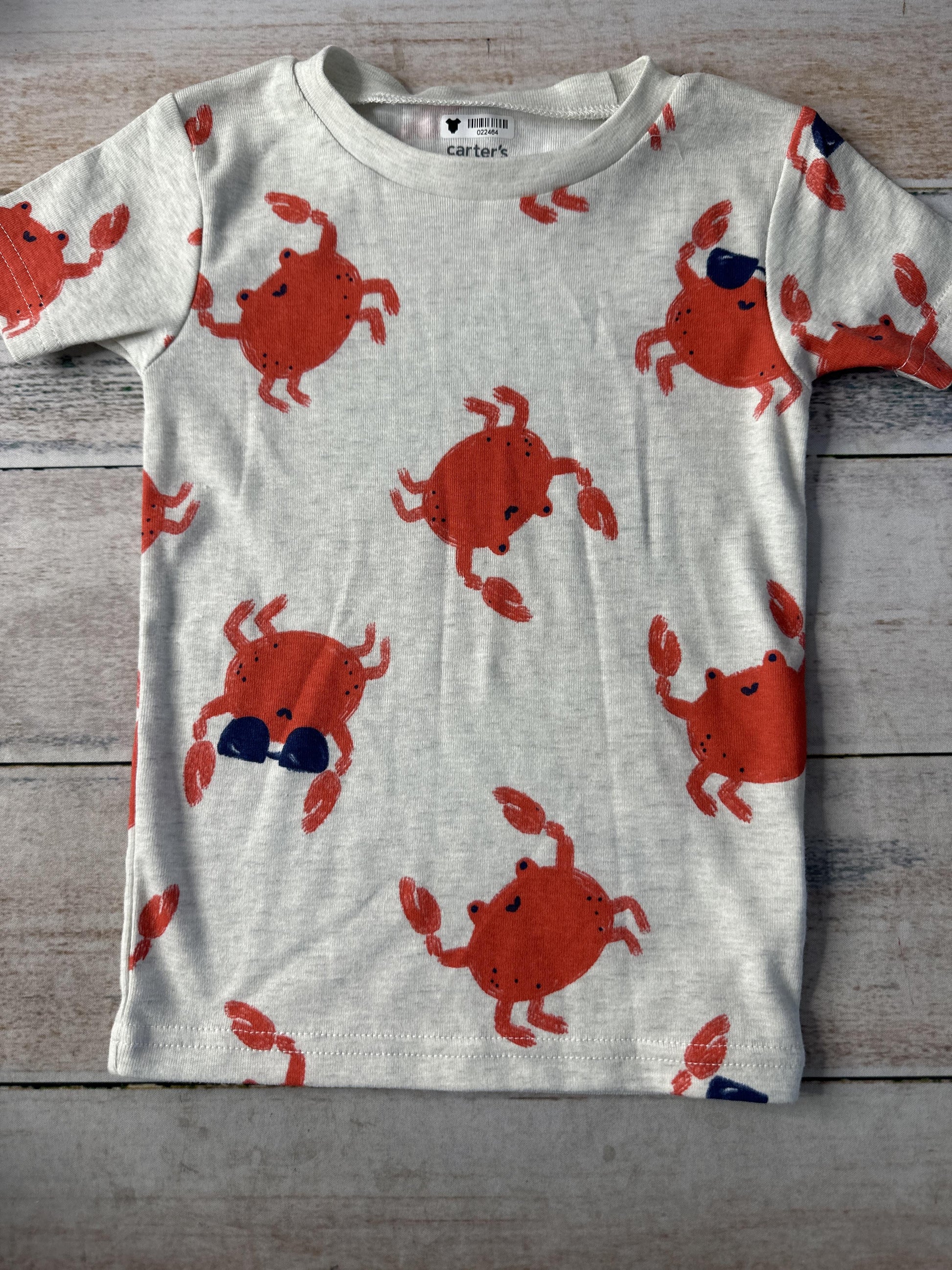 Carters Unisex Grey | Red Pajamas Size: 4T Grey | Red