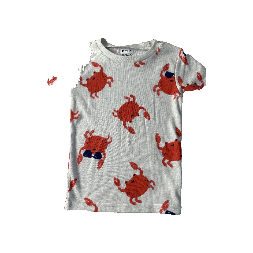 Carters Unisex Grey | Red Pajamas Size: 4T Grey | Red