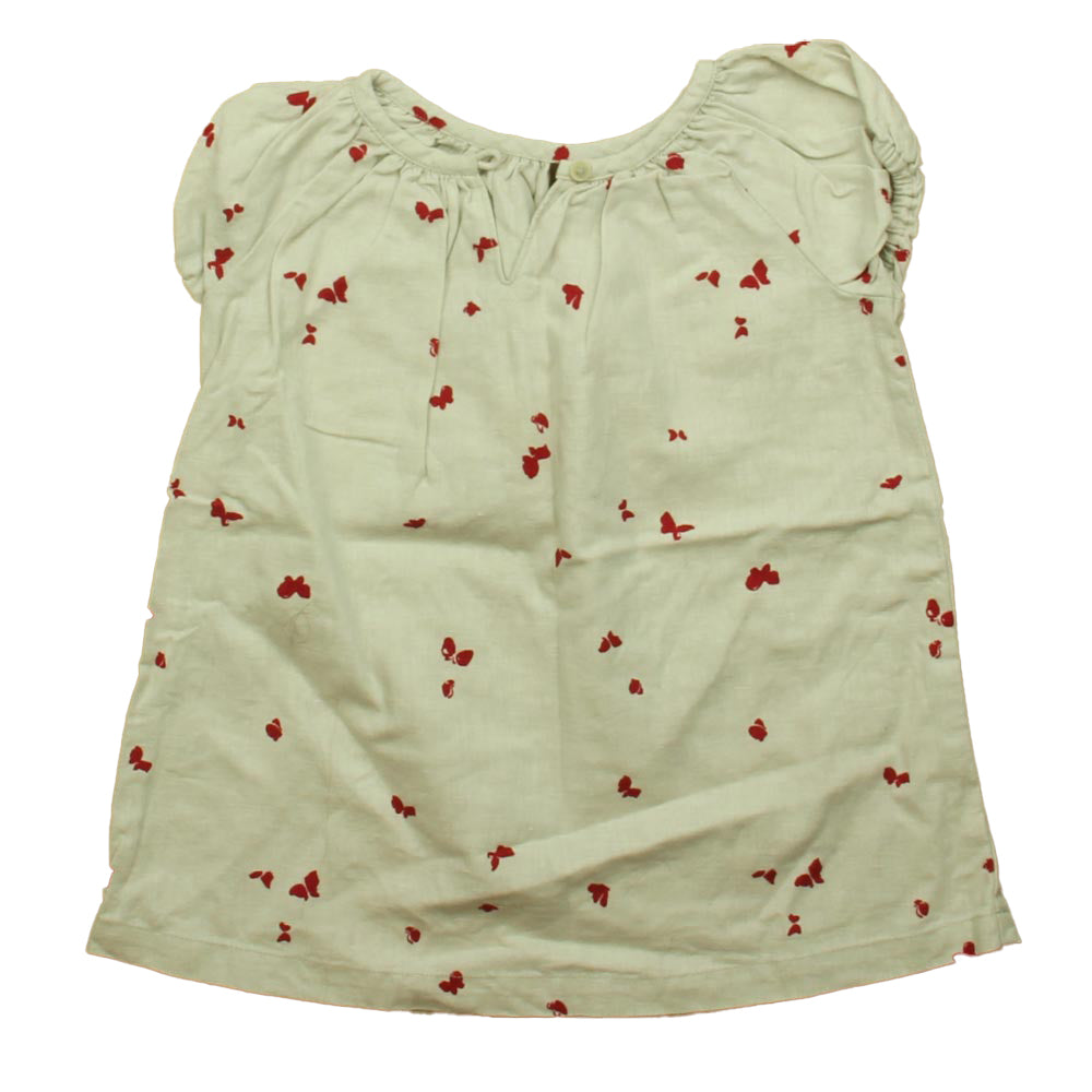 Tea Girls Grey | Red Dress Size: 2T Grey | Red