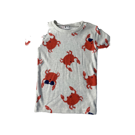 Carters Unisex Grey | Red Pajamas Size: 4T Grey | Red