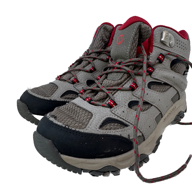 Merrell Boys Grey | Red Boots Size: 4.5 Youth Grey | Red