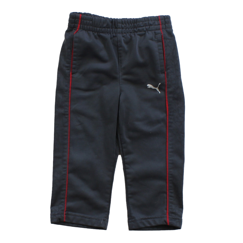 Puma Boys Grey | Red Casual Pants Size: 12 Months Grey | Red