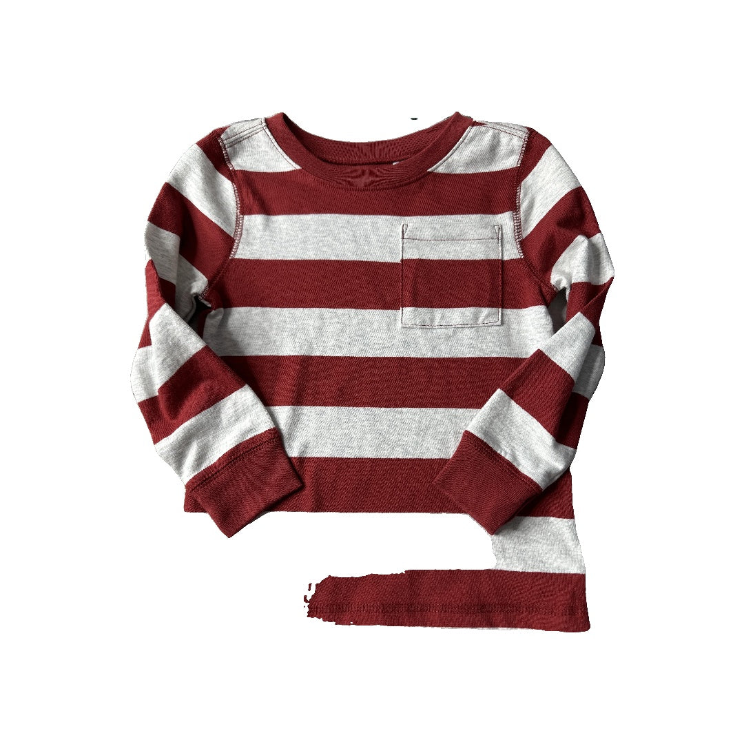 Old Navy Boys Grey | Red Long Sleeve T-Shirt Size: 3T Grey | Red