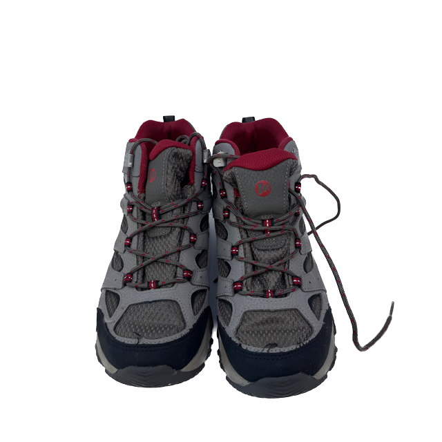 Merrell Boys Grey | Red Boots Size: 4.5 Youth Grey | Red