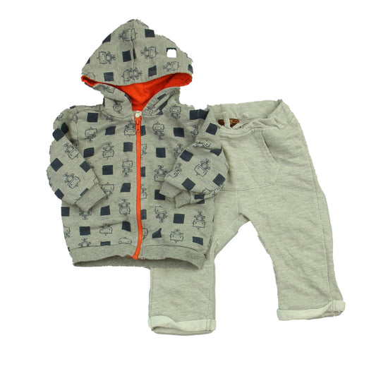 7 for all Mankind | Petit Lem Boys Grey | Robots Apparel Sets Size: 6 Months Grey | Robots