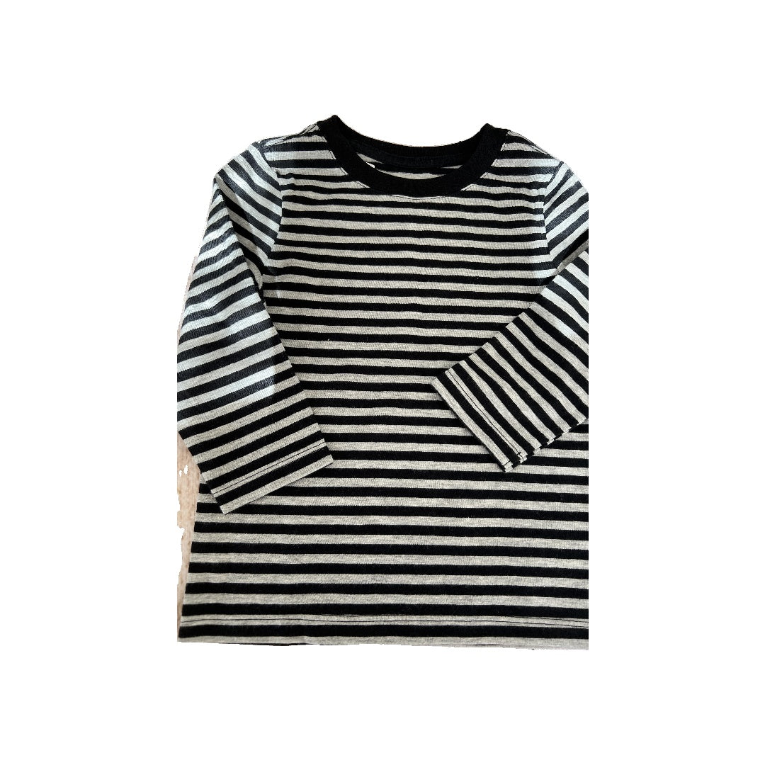 Cat & Jack Boys Grey | Royal Blue | Stripe Long Sleeve Shirt Size: 18 months Grey | Royal Blue | Stripe