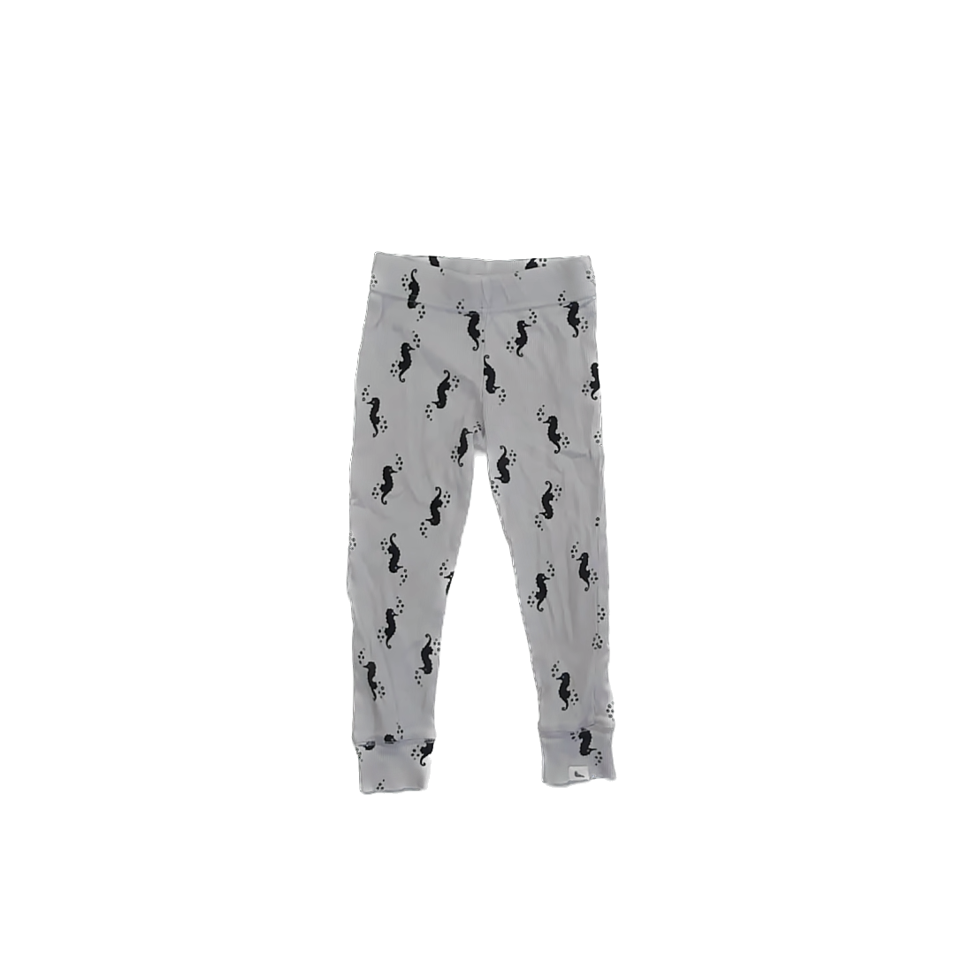 Turtledove London Unisex Grey Seahorses Leggings Size: 2-3T Grey Seahorses