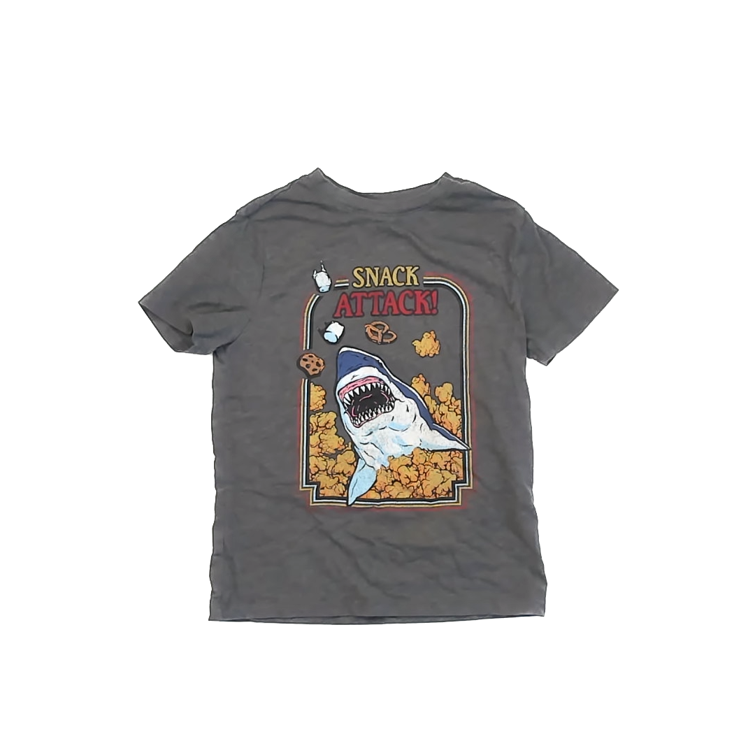 Cat & Jack Girls Grey | Shark T-Shirt Size: 8 Years Grey | Shark
