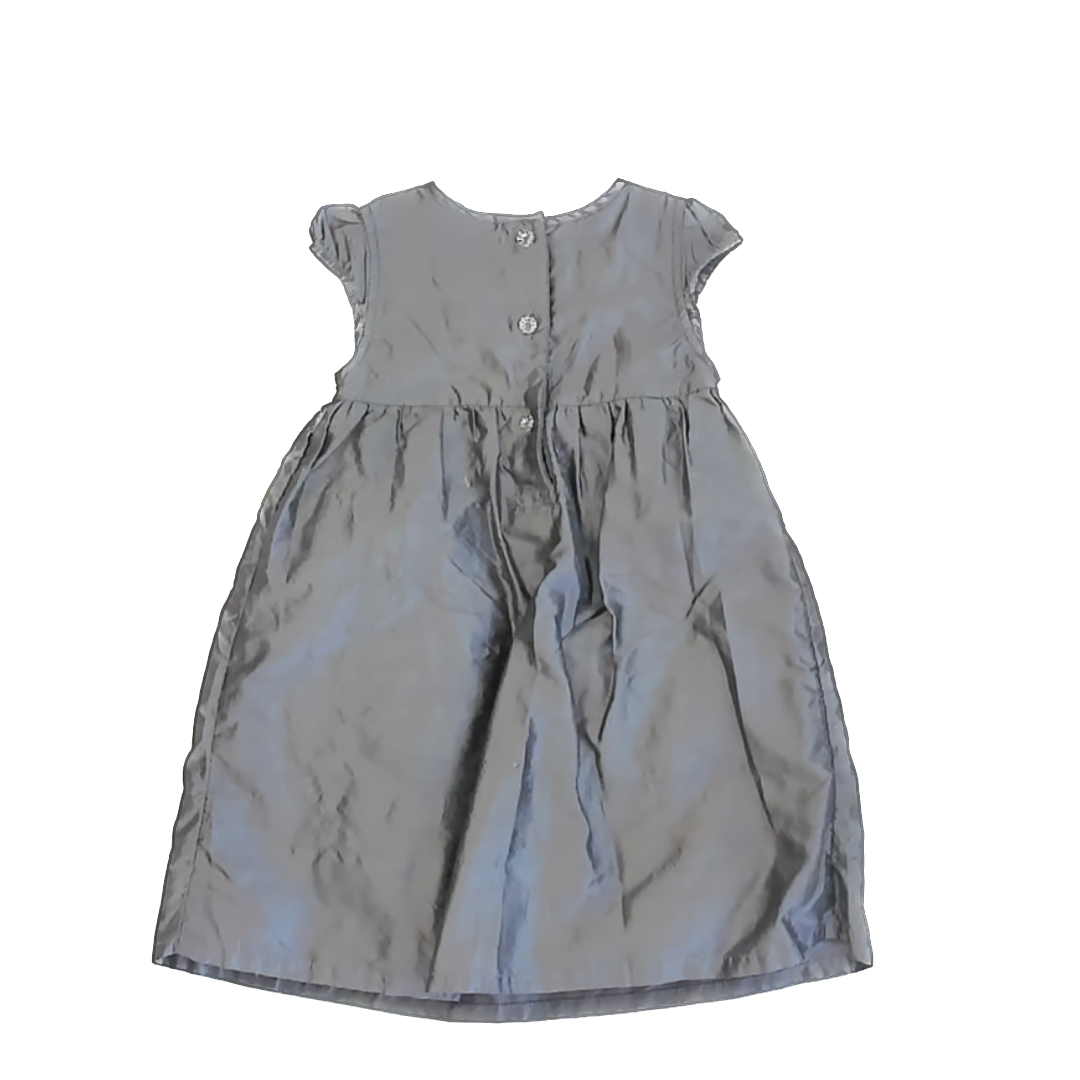 Old Navy Girls Grey Shiny Dress Size: 2T Grey Shiny