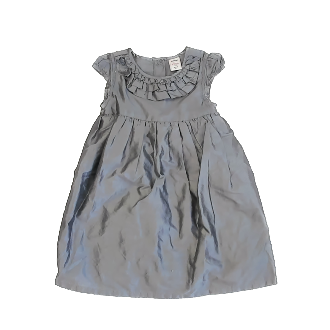 Old Navy Girls Grey Shiny Dress Size: 2T Grey Shiny