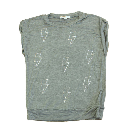 Rockets Of Awesome Girls Grey | Silver | Sequins T-Shirt Size: 10 Years