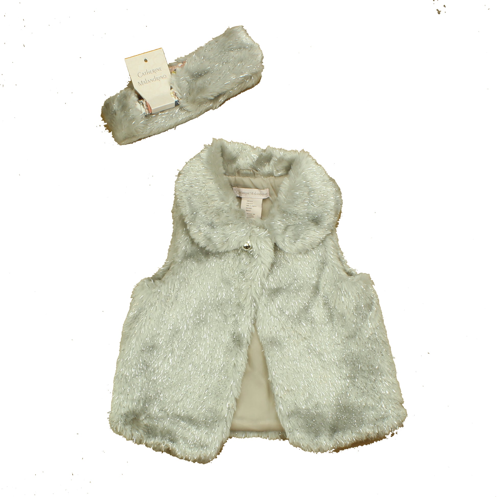 Catherine Malandrino Girls Grey | Silver Vest Size: 2T Grey | Silver