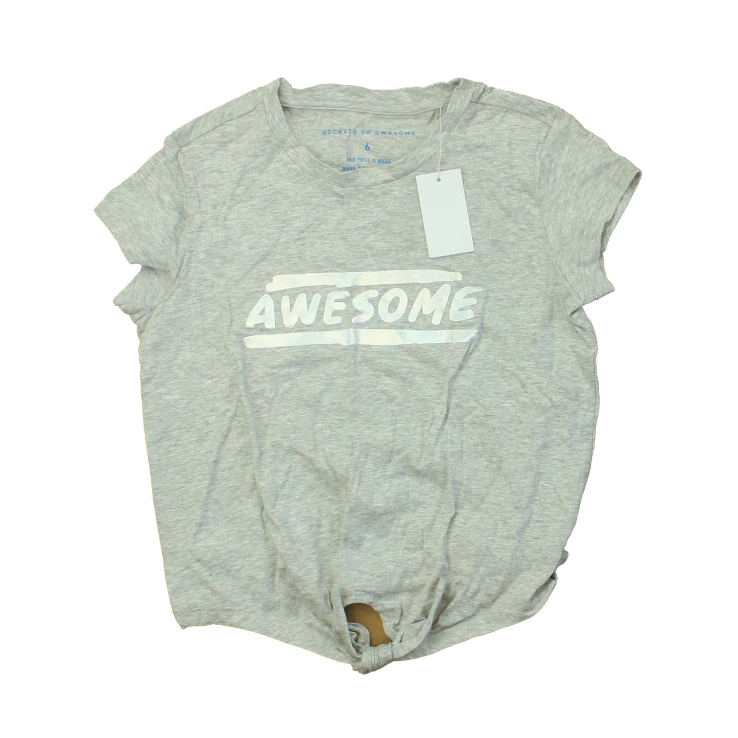 Rockets Of Awesome Girls Grey | Silver T-Shirt Size: 6 Years