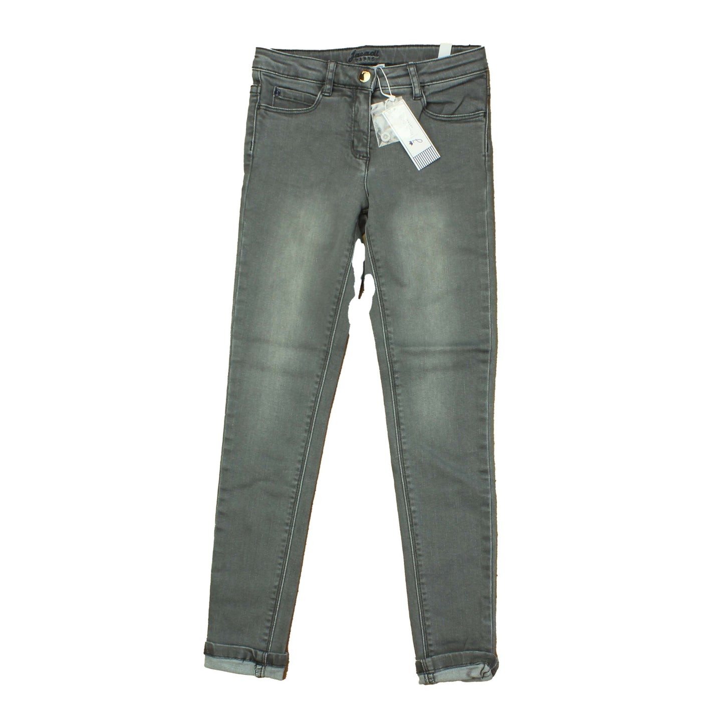 Jacadi Girls Grey Skinny Jeans Size: 8 Years