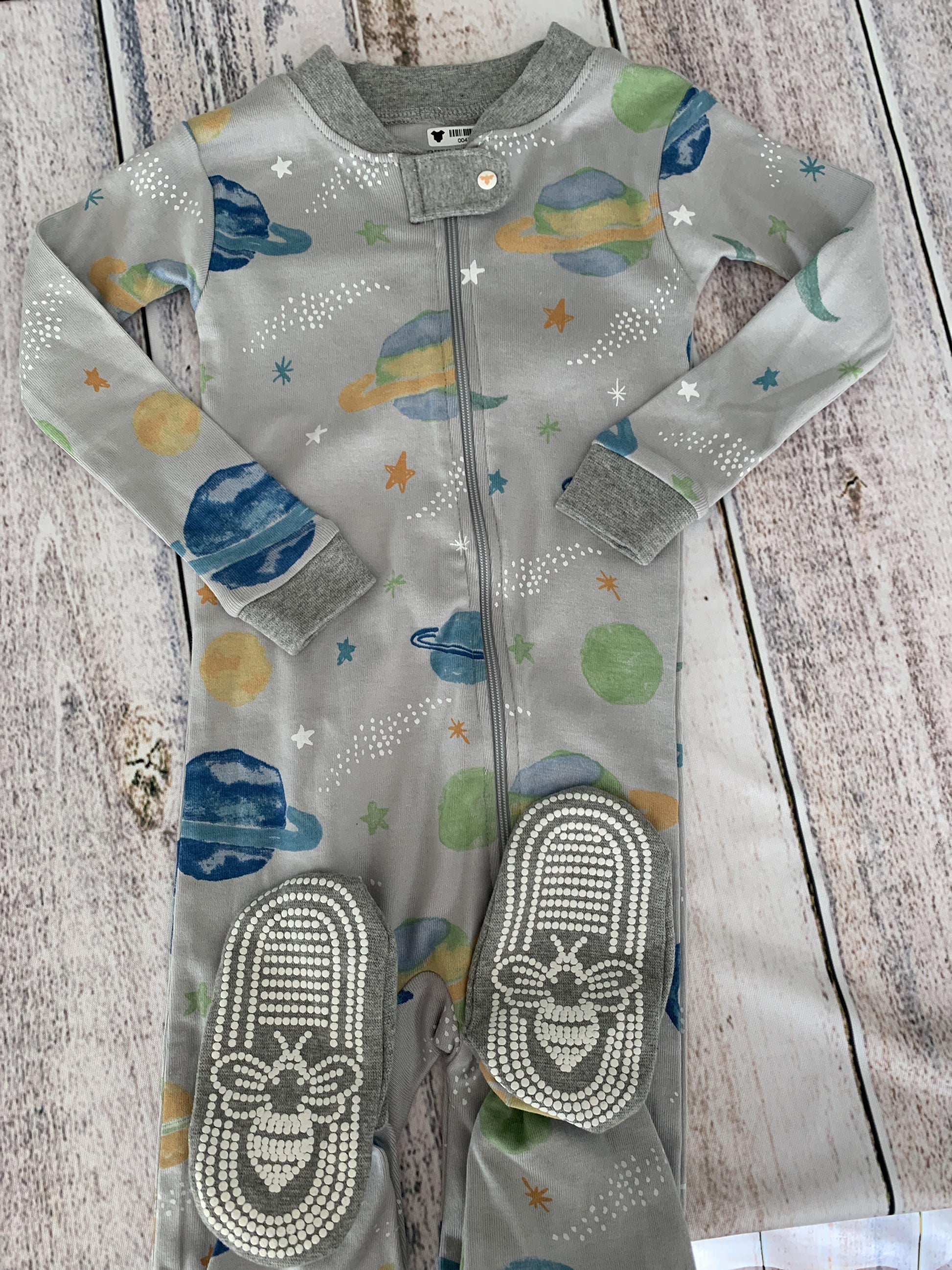 Burt's Bees Boys Grey | Space Pajamas Size: 18 months Grey | Space