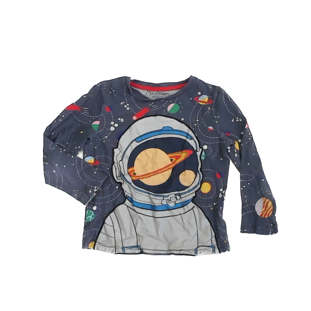 Mini Boden Boys Grey | Space Long Sleeve T-Shirt Size: 5-6 Years Grey | Space