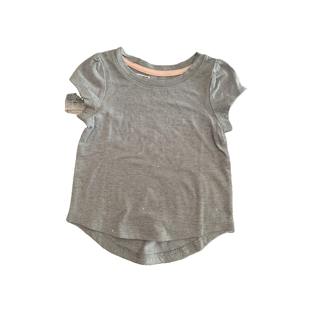 Cat & Jack Girls Grey | Sparkle T-Shirt Size: 12M Grey | Sparkle