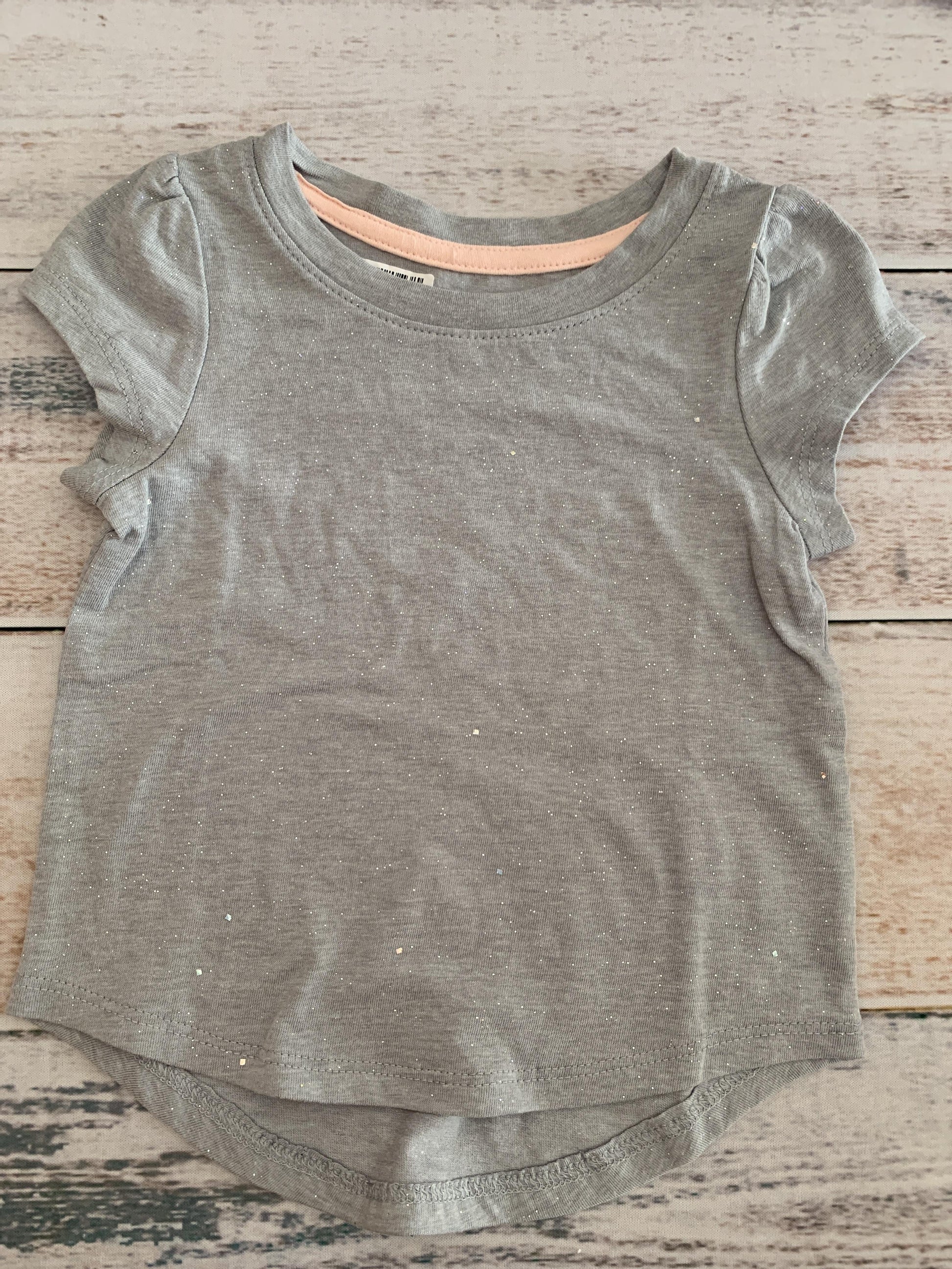 Cat & Jack Girls Grey | Sparkle T-Shirt Size: 12M Grey | Sparkle