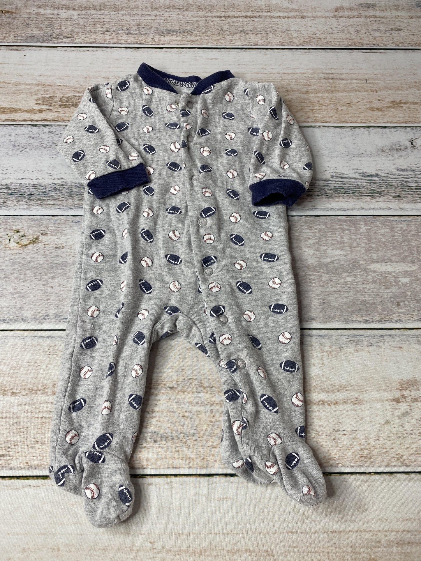 Carters Boys Grey | Sports Pajamas Size: 3 months Grey | Sports