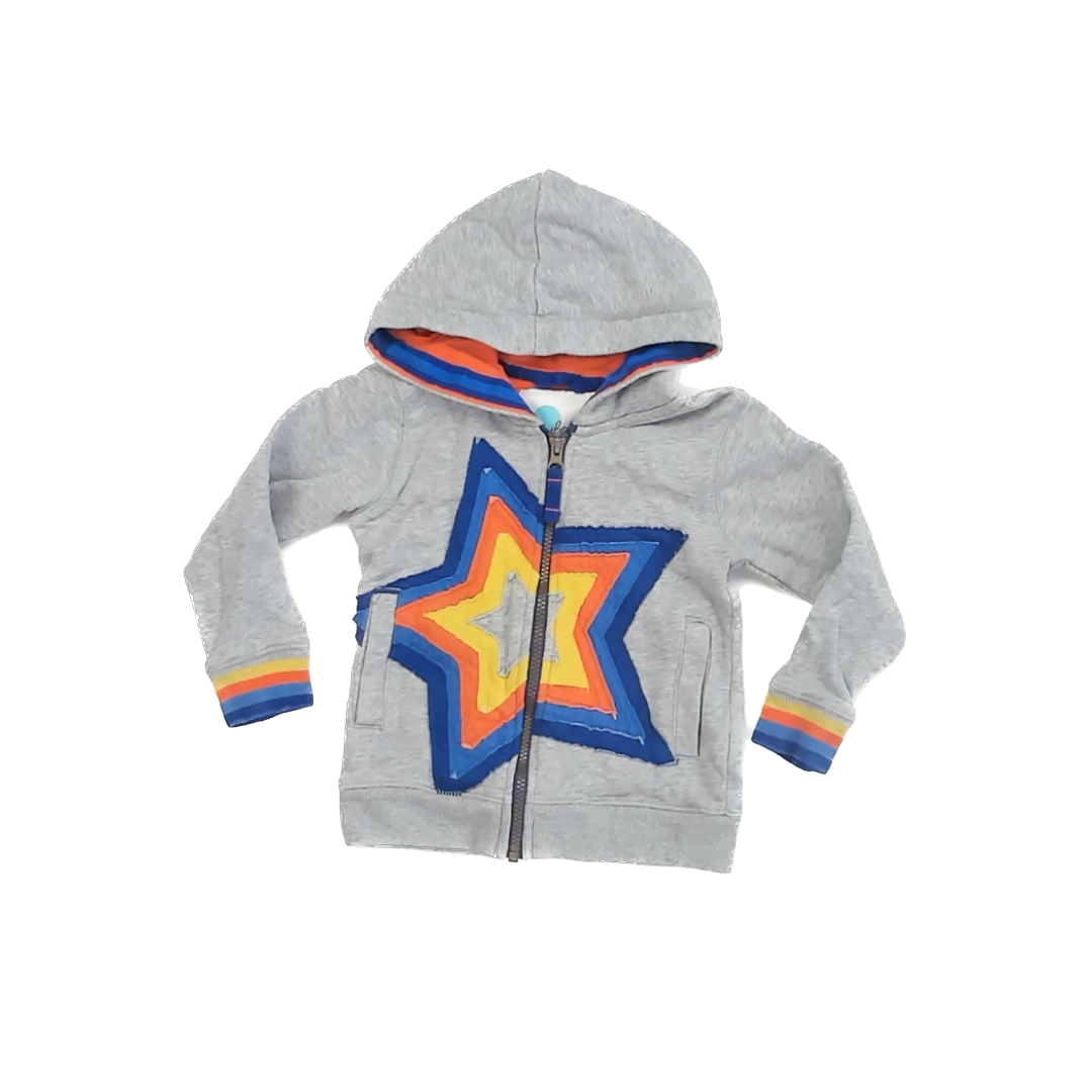 Boden Boys Grey Star Hoodie Size: 2-3T Grey Star