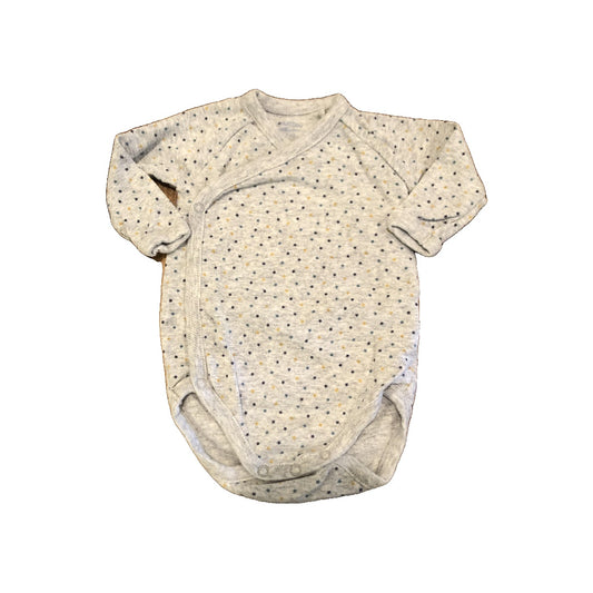 Boutchou Girls Grey | Stars Onesie Size: 0-3 months Grey | Stars