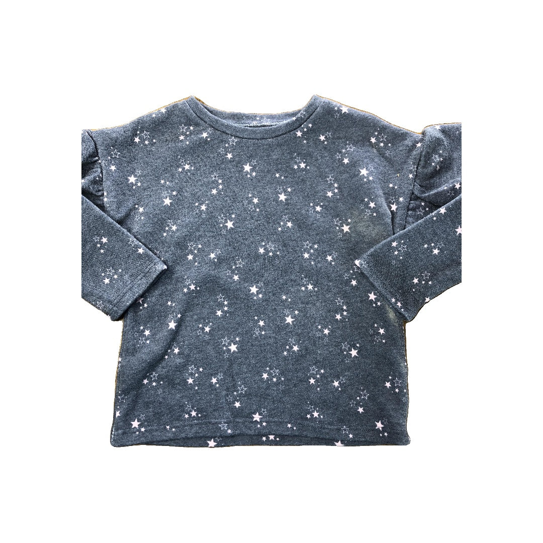 Grayson mini Girls Grey | Stars Long Sleeve T-Shirt Size: 2T Grey | Stars