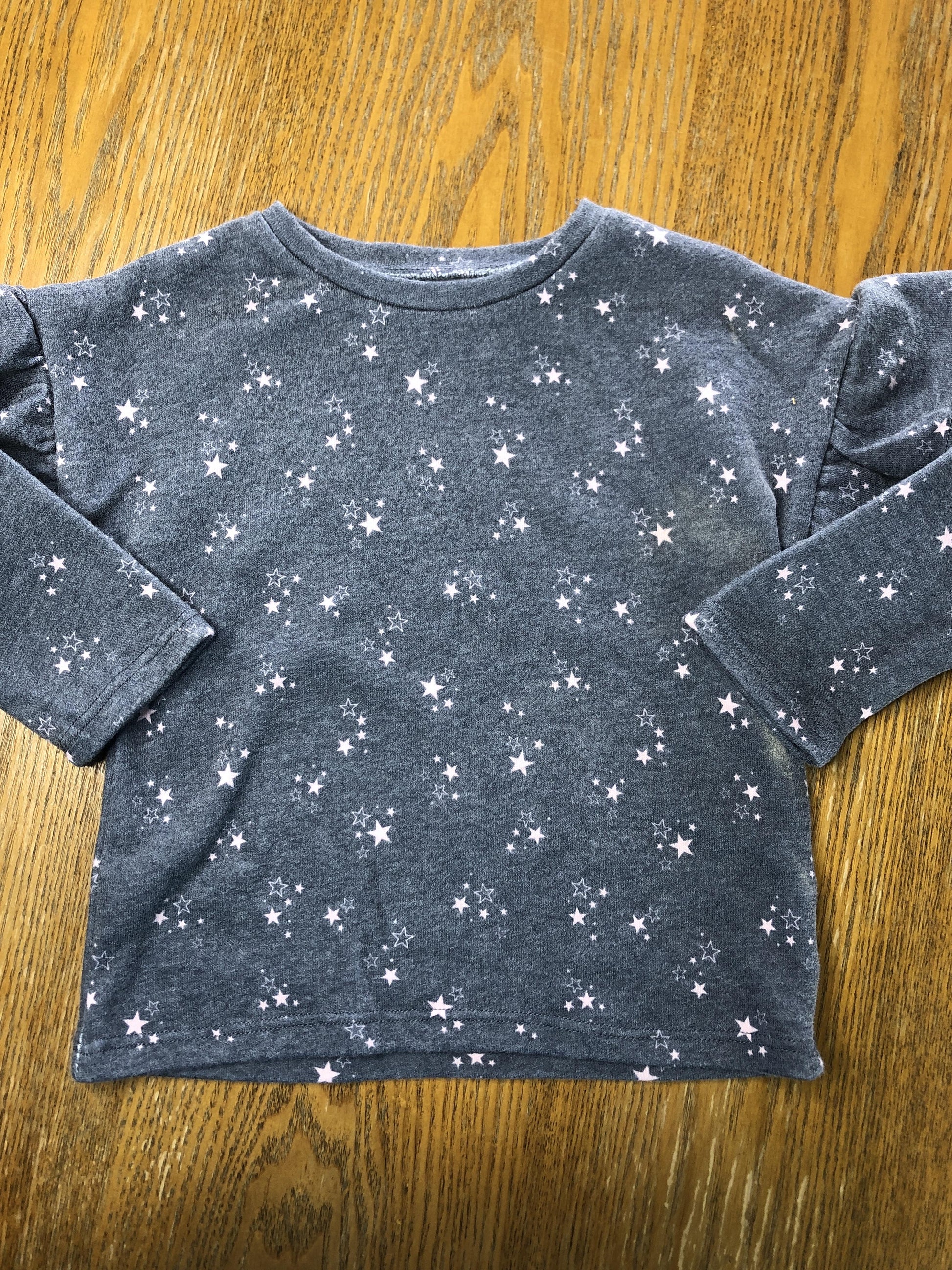 Grayson mini Girls Grey | Stars Long Sleeve T-Shirt Size: 2T Grey | Stars