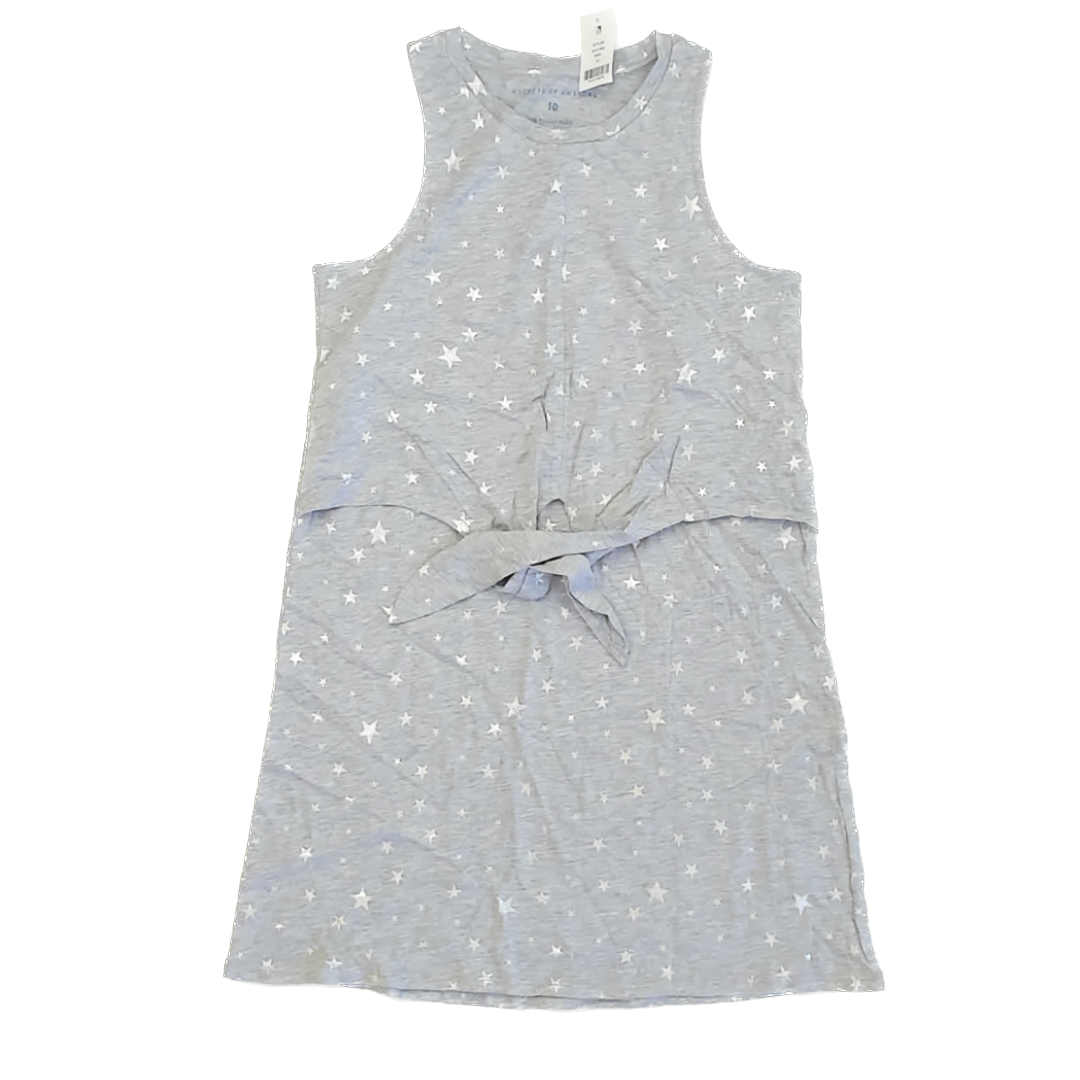 Rockets Of Awesome Girls Grey Stars Dress Size: 10 Years Grey Stars