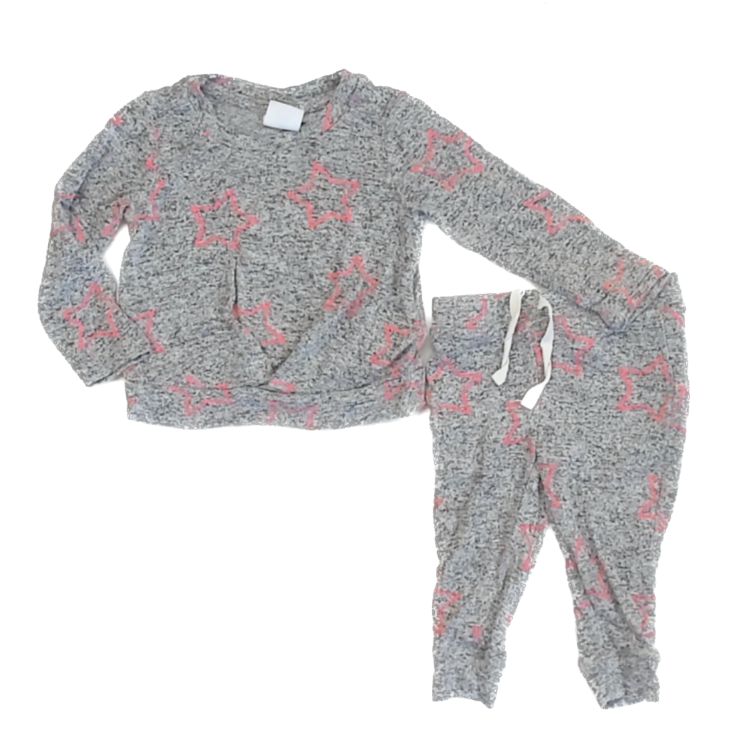 Gap Girls Grey Stars Apparel Sets Size: 12-18 Months Grey Stars