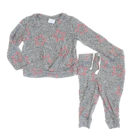 Gap Girls Grey Stars Apparel Sets Size: 12-18 Months Grey Stars