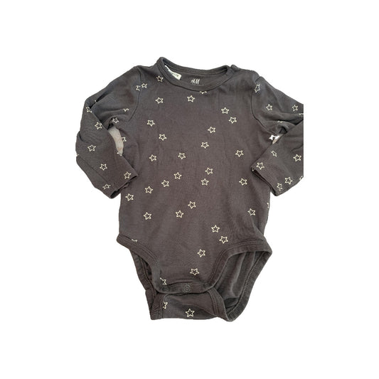 H&M Unisex Grey | Stars Onesie Size: 9 months Grey | Stars