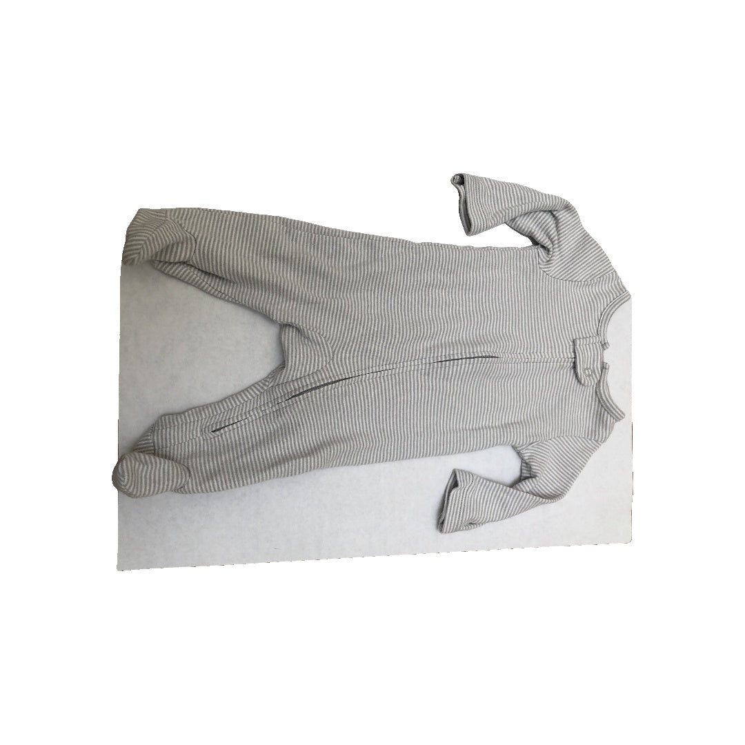 Janie and Jack Girls Grey | Stripe | White Jumper Size: Newborn Grey | Stripe | White