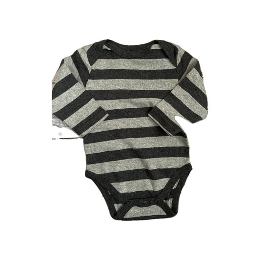 Leveret Boys Grey | Stripe Onesie Size: 3-6 months Grey | Stripe