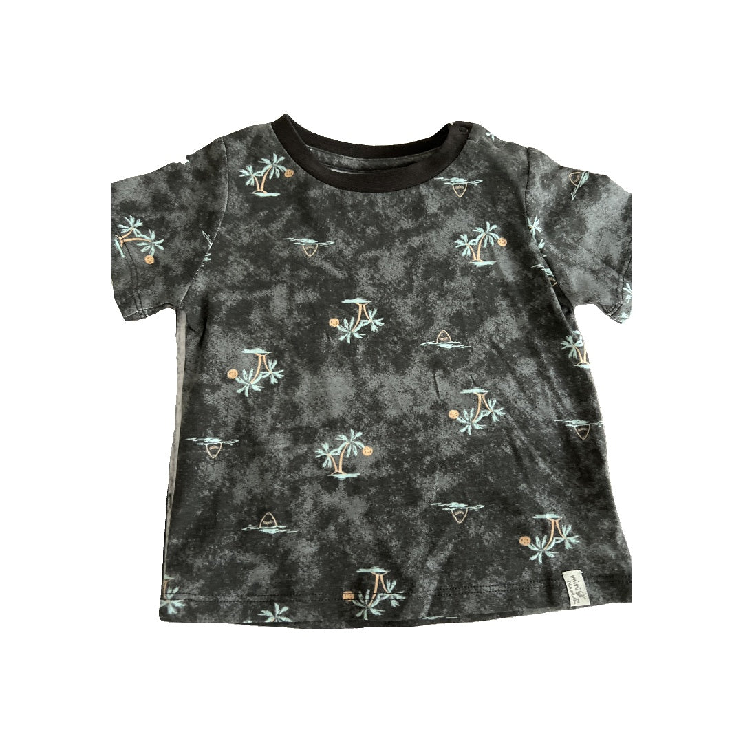 Mini Heroes Boys Grey | Teo | Tropical T-Shirt Size: 18 months Grey | Teo | Tropical