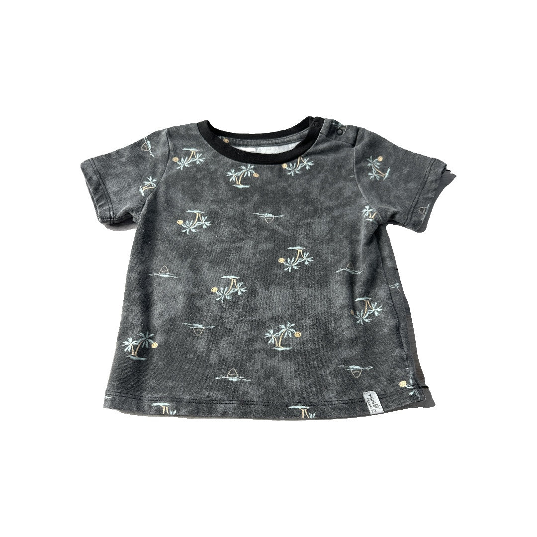 Mini Heroes Boys Grey | Tropical T-Shirt Size: 24 months Grey | Tropical