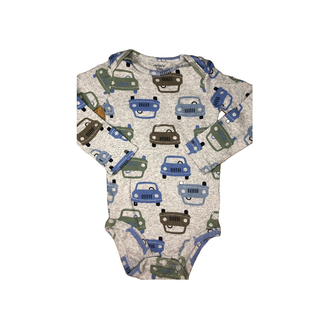 Carters Unisex Grey | Trucks Onesie Size: 24 months Grey | Trucks