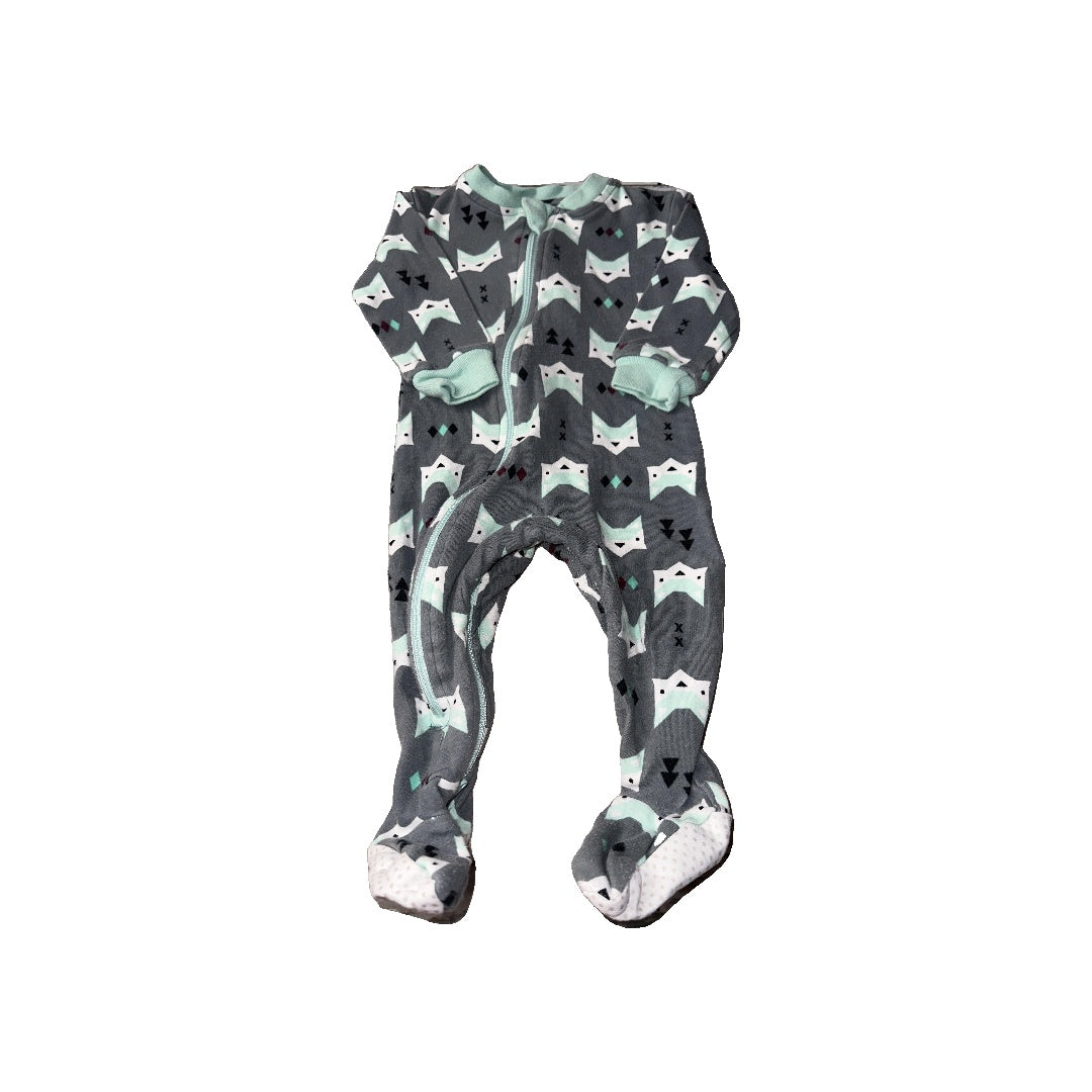 zippy jamz Boys Grey | Turquoise | Foxes Pajamas Size: 3-6 months Grey | Turquoise | Foxes