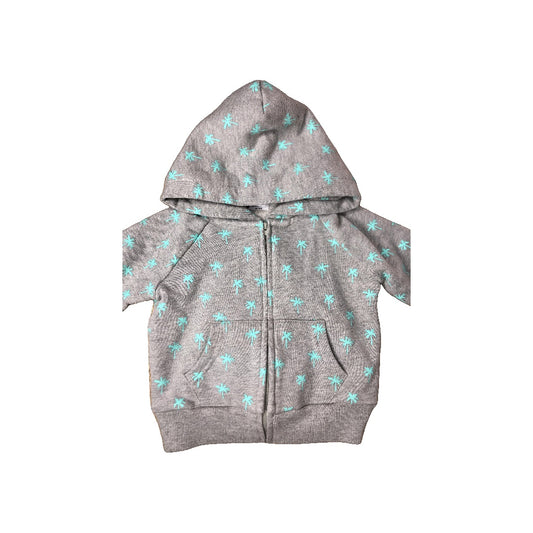 Little Starters Unisex Grey | Turquoise Hoodie Size: 12-18 months Grey | Turquoise
