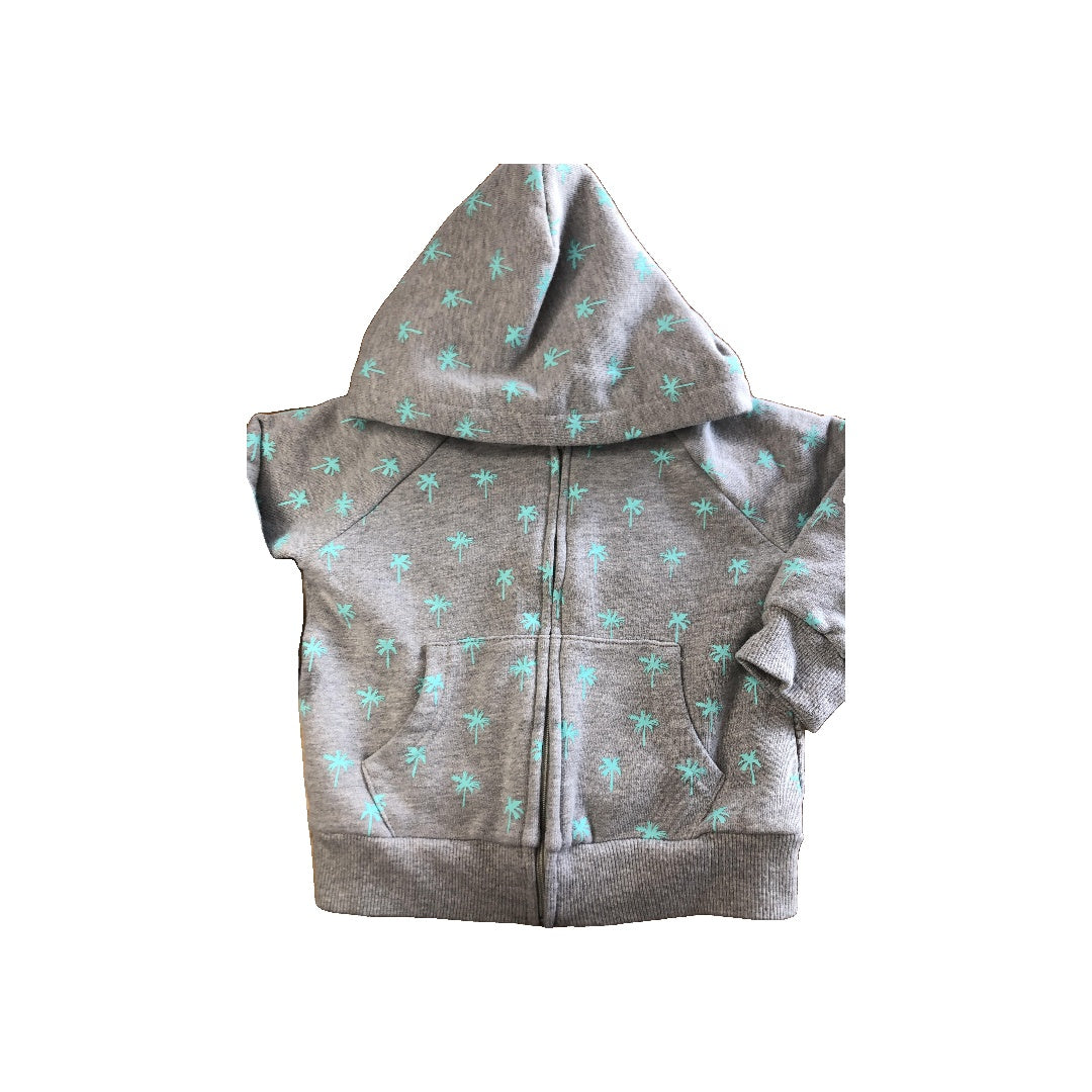 Little Starters Unisex Grey | Turquoise Hoodie Size: 24 months Grey | Turquoise