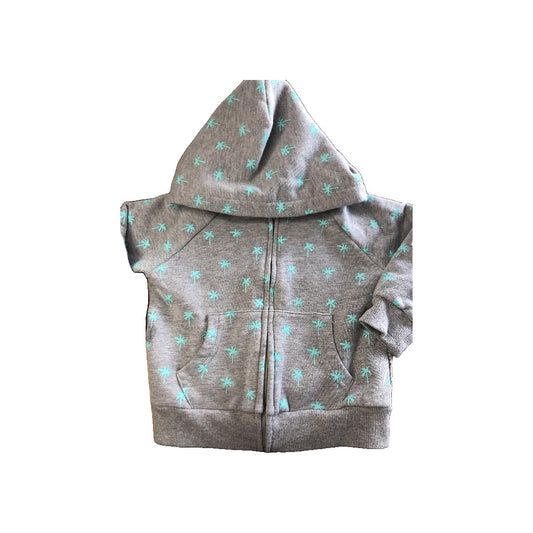 Little Starters Unisex Grey | Turquoise Hoodie Size: 24 months Grey | Turquoise