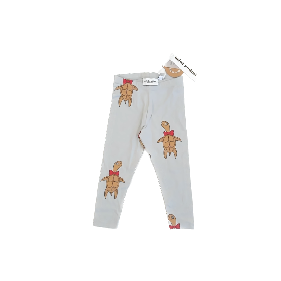 Mini Rodini Unisex Grey Turtles Leggings Size: 12-18 Months Grey Turtles