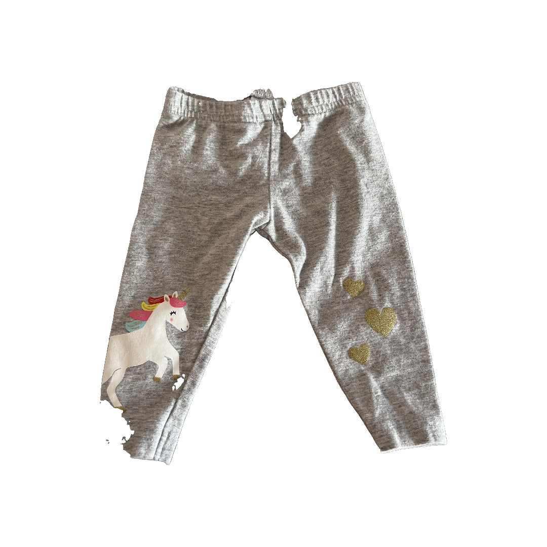 Carters Girls Grey | Unicorns Pants Size: 6 months Grey | Unicorns