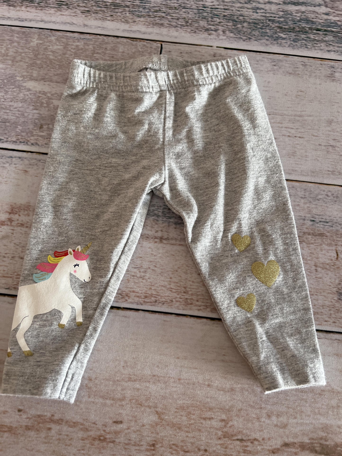 Carters Girls Grey | Unicorns Pants Size: 6 months Grey | Unicorns