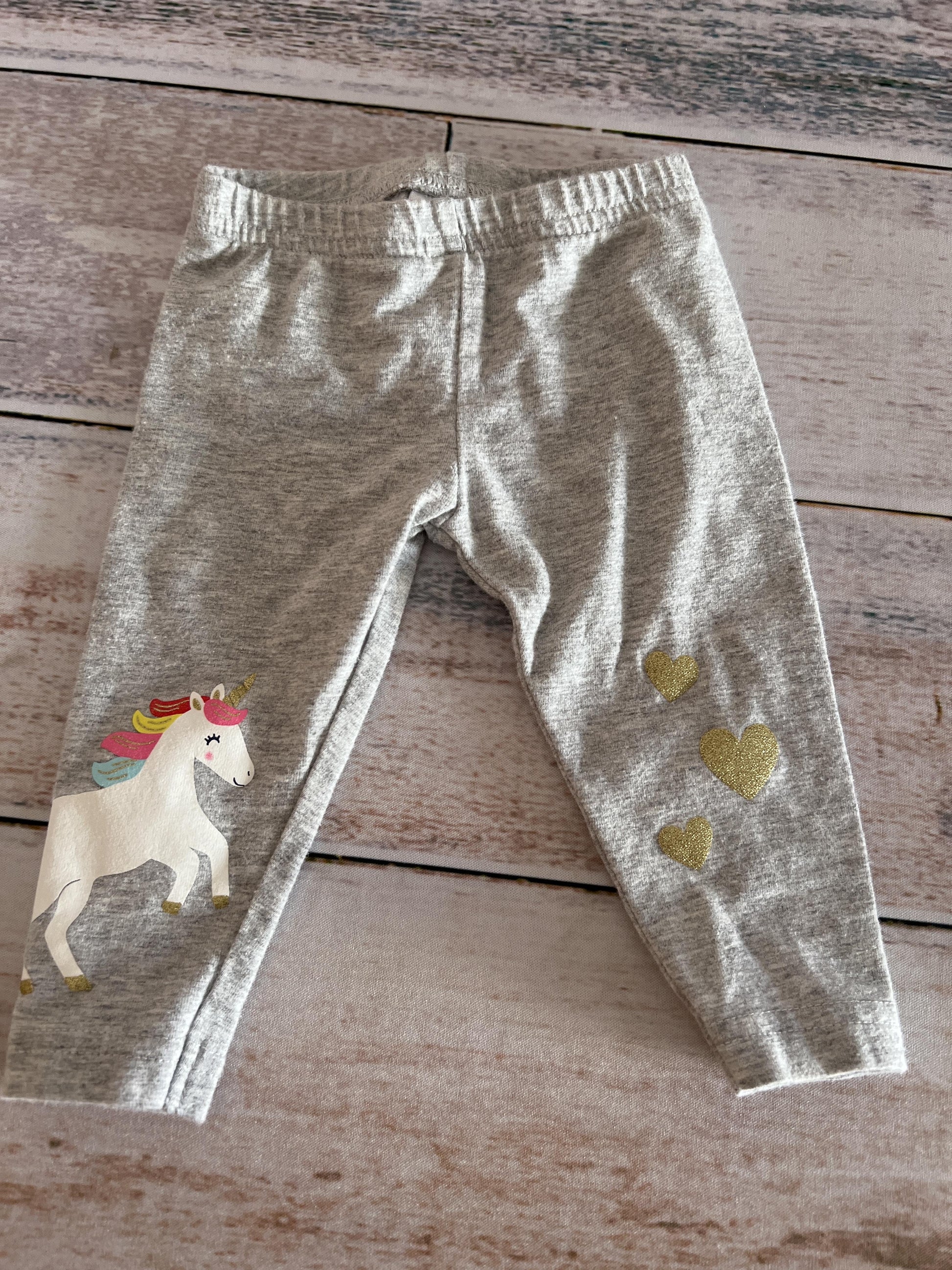 Carters Girls Grey | Unicorns Pants Size: 6 months Grey | Unicorns